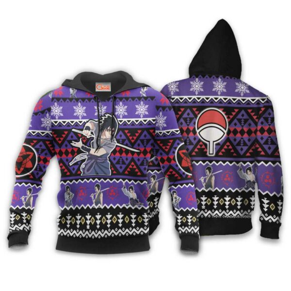 Uchiha Sasuke Ugly Christmas Sweater Custom Naruto Xmas Gifts Idea 3