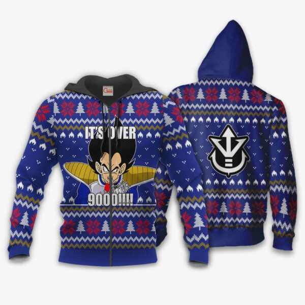 Vegeta Ugly Christmas Sweater It's Over 9000 Funny DBZ Xmas Gift VA10 2