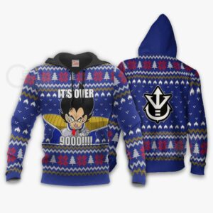 Vegeta Ugly Christmas Sweater It's Over 9000 Funny DBZ Xmas Gift VA10 7