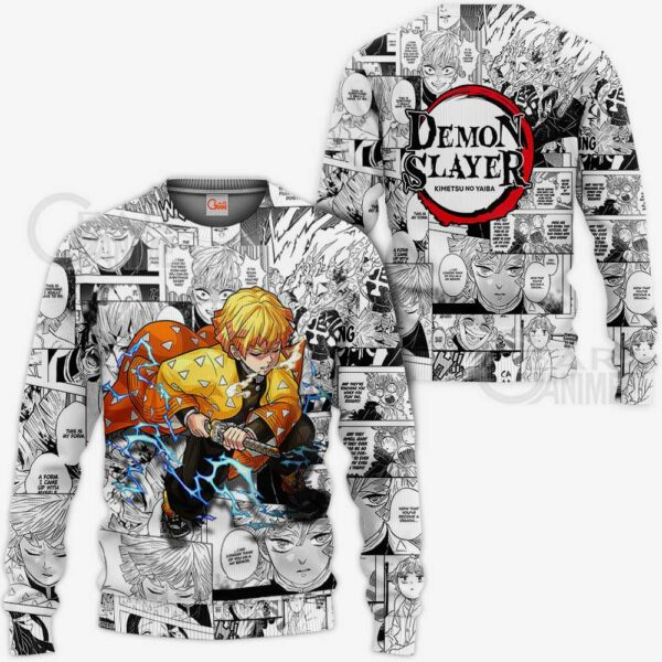 Demon Slayer Zenitsu Hoodie Anime Mix Manga KNY Shirt 2