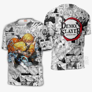 Demon Slayer Zenitsu Hoodie Anime Mix Manga KNY Shirt 10