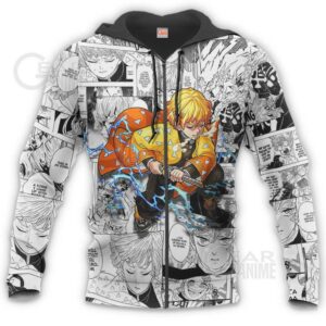 Demon Slayer Zenitsu Hoodie Anime Mix Manga KNY Shirt 15