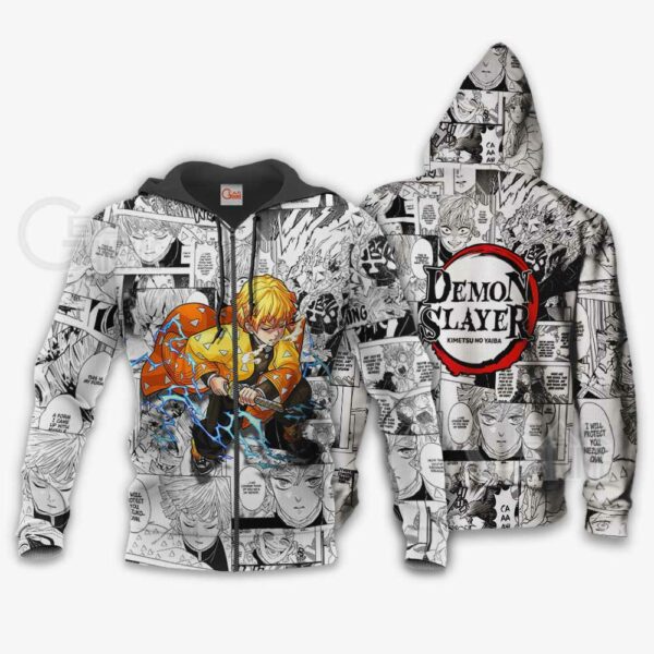 Demon Slayer Zenitsu Hoodie Anime Mix Manga KNY Shirt 1