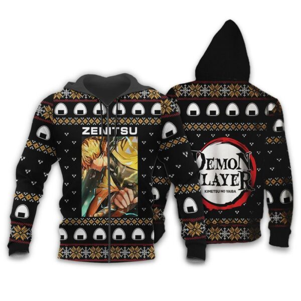 Zenitsu Agatsuma Ugly Christmas Sweater Demon Slayer Anime Custom Xmas Clothes 2