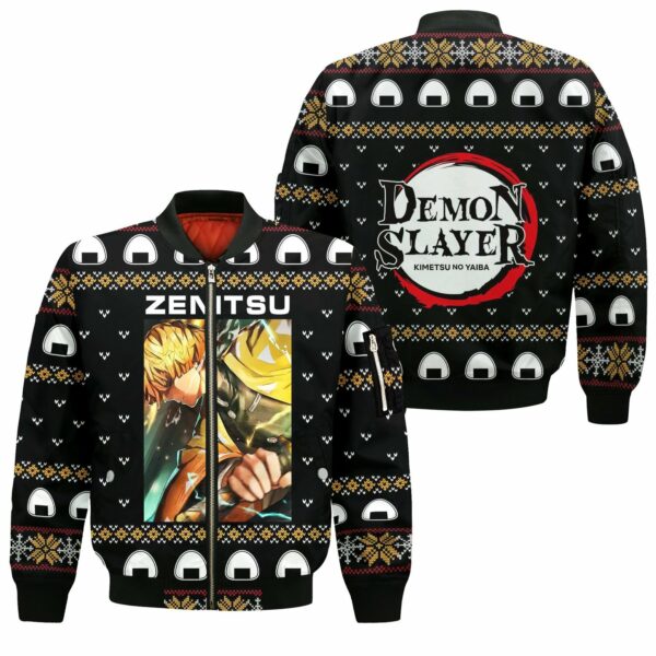 Zenitsu Agatsuma Ugly Christmas Sweater Demon Slayer Anime Custom Xmas Clothes 4