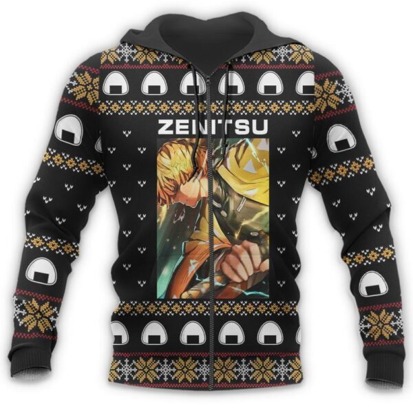 Zenitsu Agatsuma Ugly Christmas Sweater Demon Slayer Anime Custom Xmas Clothes 7