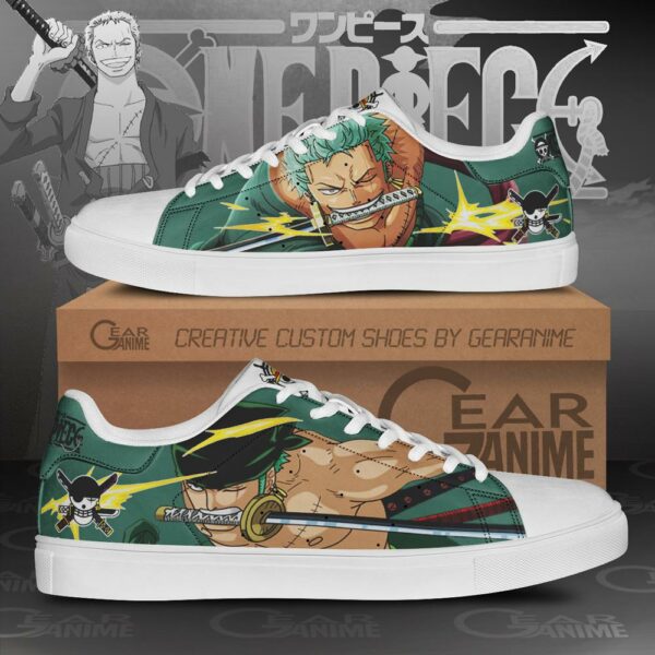 Roronoa Zoro Skate Shoes One Piece Custom Anime Shoes 1