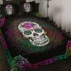 Mandala Skull Quilt Bedding Set 4