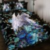 Flower Dragon Quilt Bedding Set 4