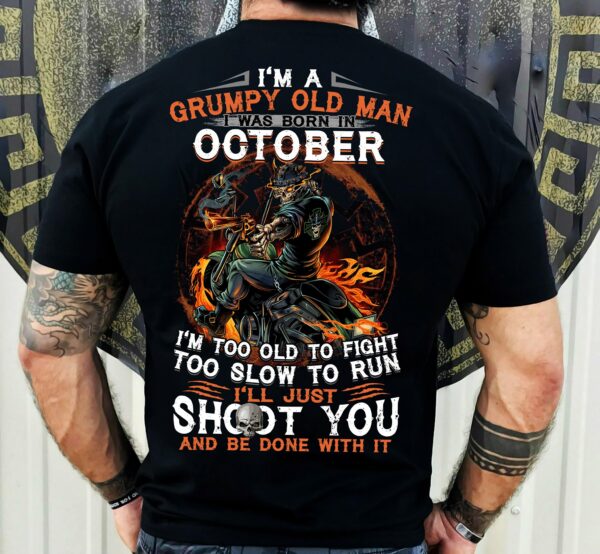 October Grumpy Old Man T-Shirt V2 1