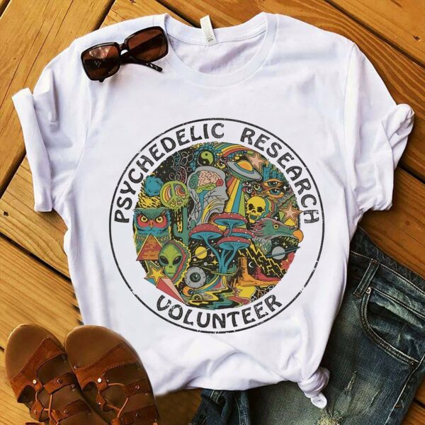 Psychedelic research volunteer shirts 1