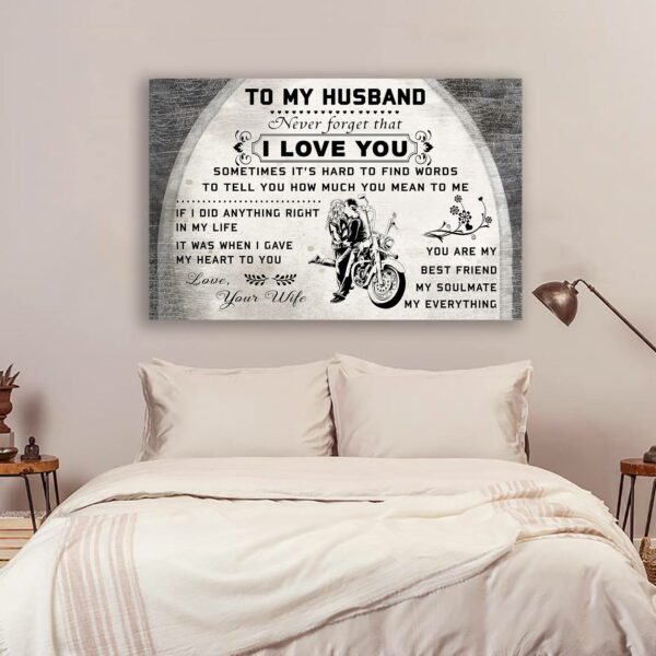 To my husband poster canvas 1